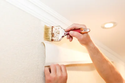 Pose de papier peint à Lantabat — revêtements muraux et toiles de verre